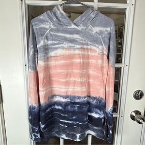Te Verde Tie-Dye Hoodie in Pink, Blue, and Gray Women’s Size Medium